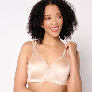 Breezies Signature Shine Unlined Wireless Padless Bra in Nude